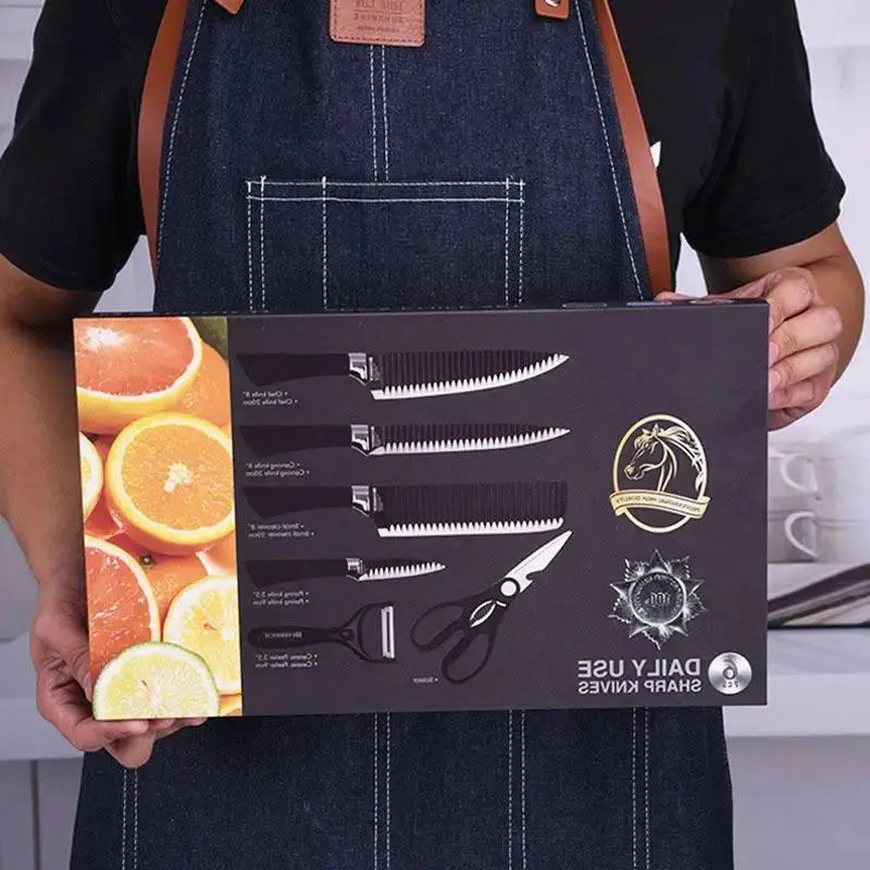 طقم سكاكين مع علبه جرانيت صورة رقم 4