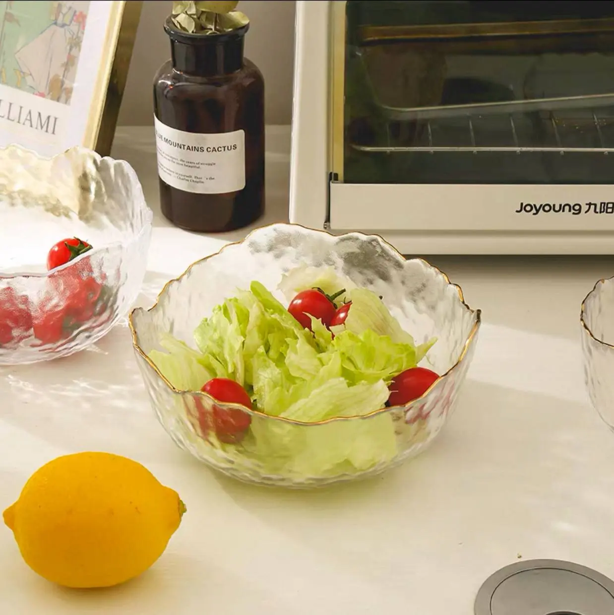 طقم البولات الزجاج ثلاث قطع