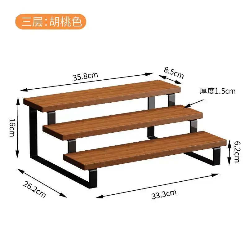 سلم توابل خشب برجلين معدن