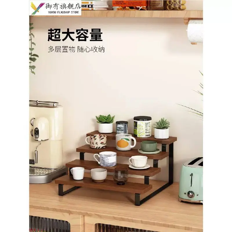 سلم توابل خشب برجلين معدن صورة رقم 6