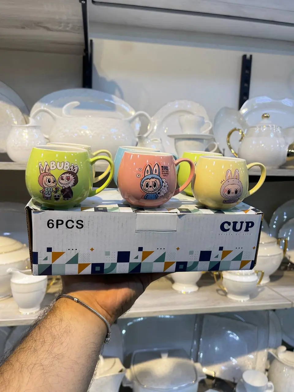 طقم مج شاي و قهوه labubu ثلاث موديلات صورة رقم 5