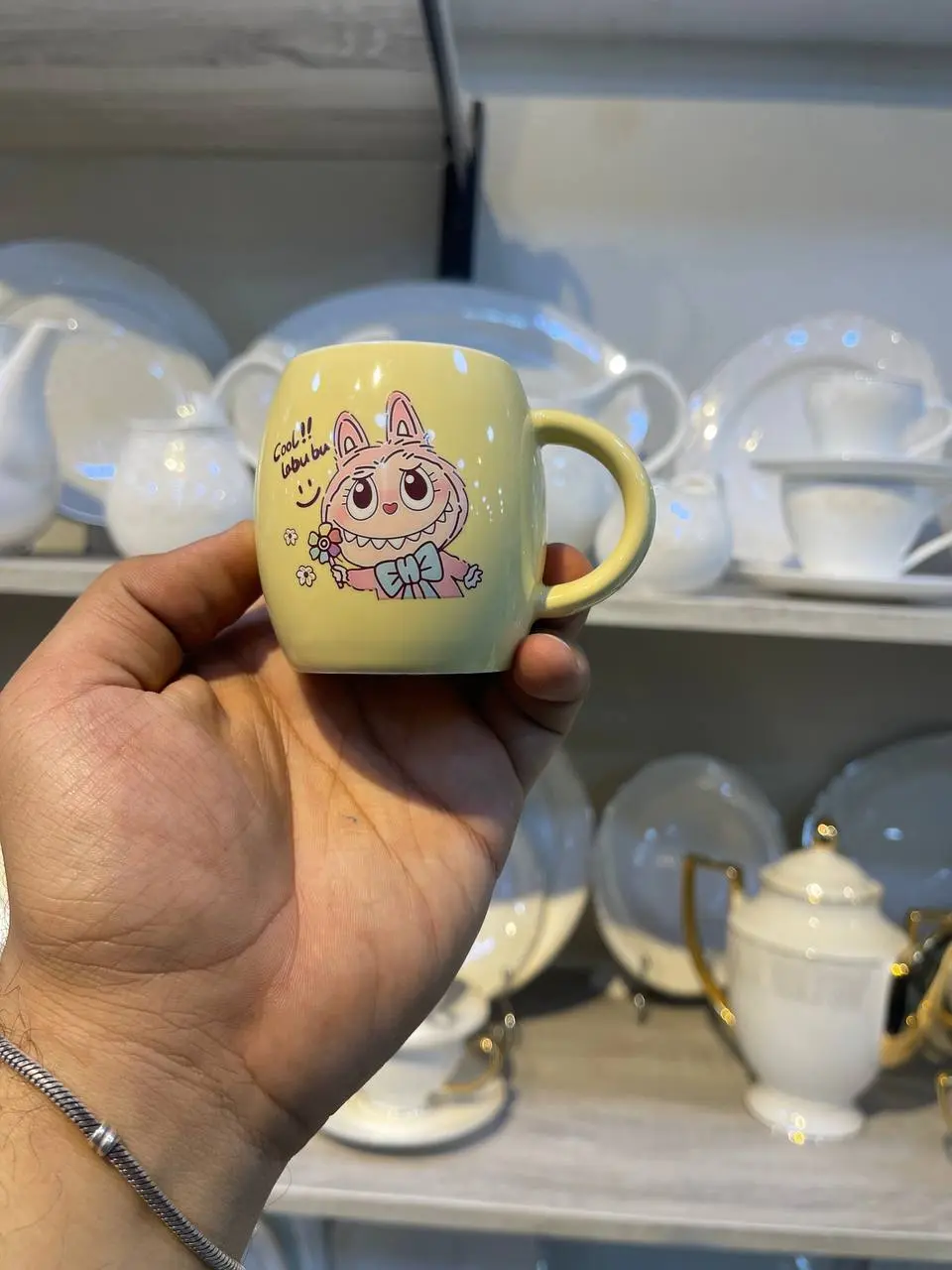 مج بورسلين labubu شكل مميز وبوكس شيك صورة رقم 6