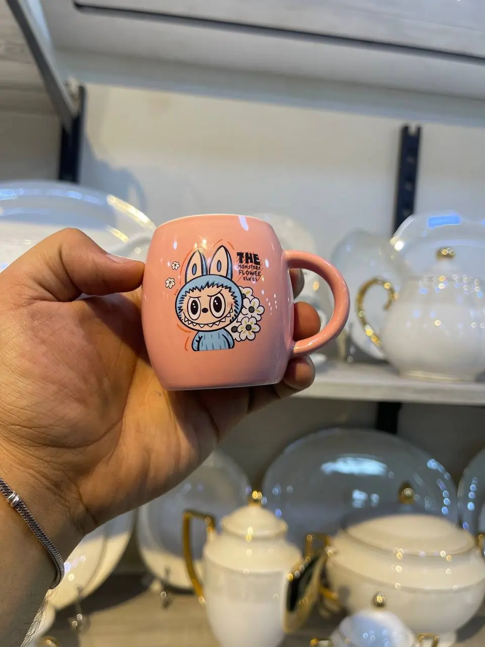 مج بورسلين labubu شكل مميز وبوكس شيك صورة رقم 10