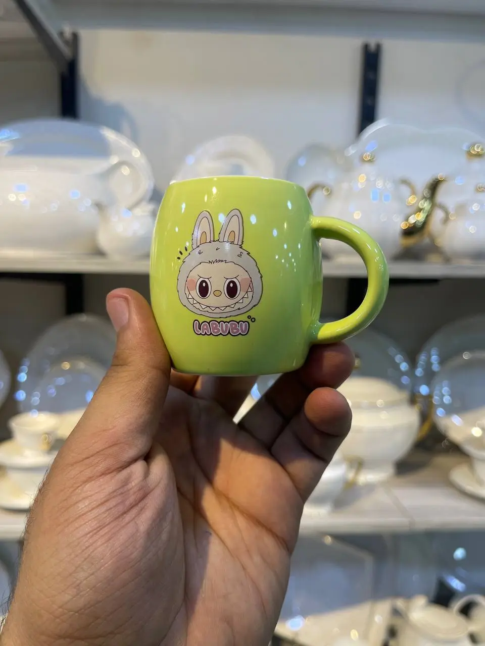 مج بورسلين labubu شكل مميز وبوكس شيك صورة رقم 13