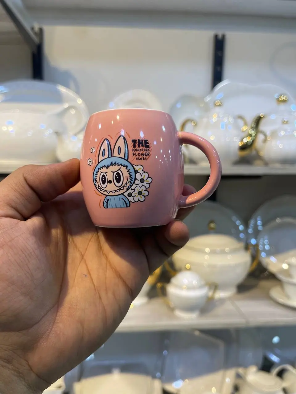 مج بورسلين labubu شكل مميز وبوكس شيك صورة رقم 11