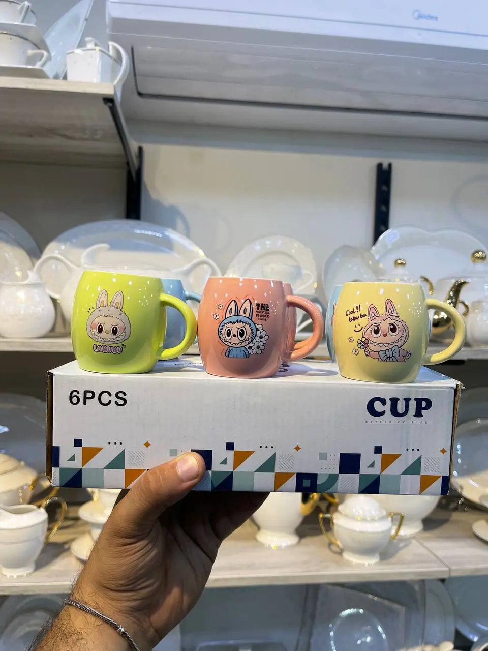 طقم مج شاي و قهوه labubu ثلاث موديلات صورة رقم 6