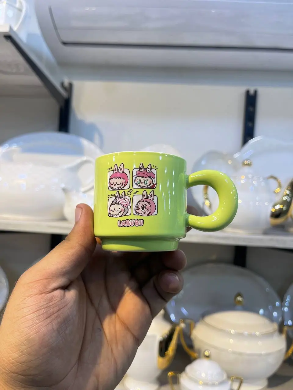 مج بورسلين labubu شكل مميز وبوكس شيك صورة رقم 14