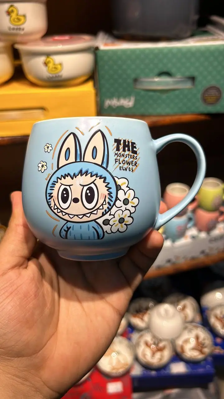 مج بورسلين labubu شكل مميز وبوكس شيك صورة رقم 18