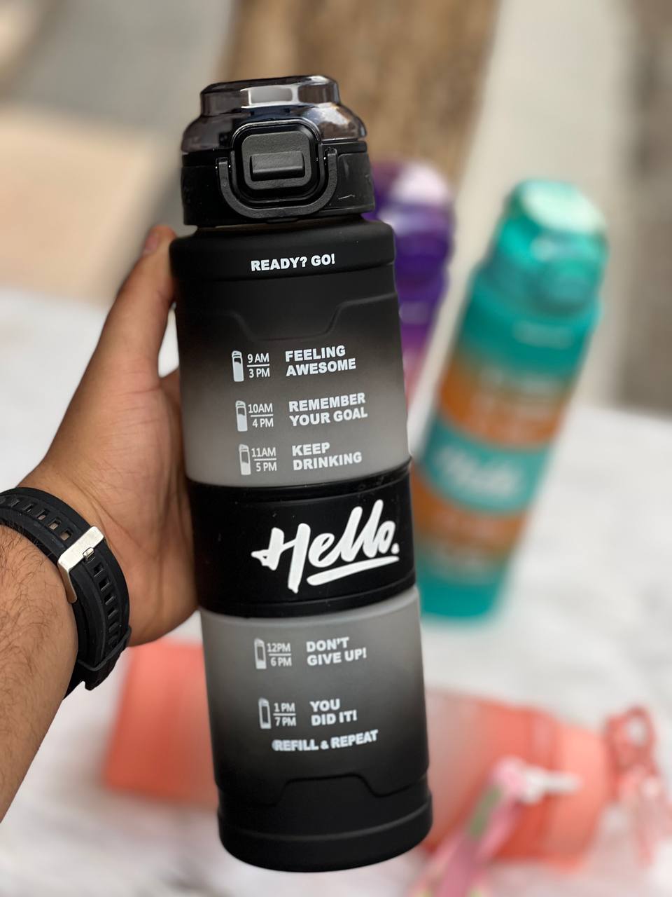زجاجه مياه سبورت hello master صورة رقم 8